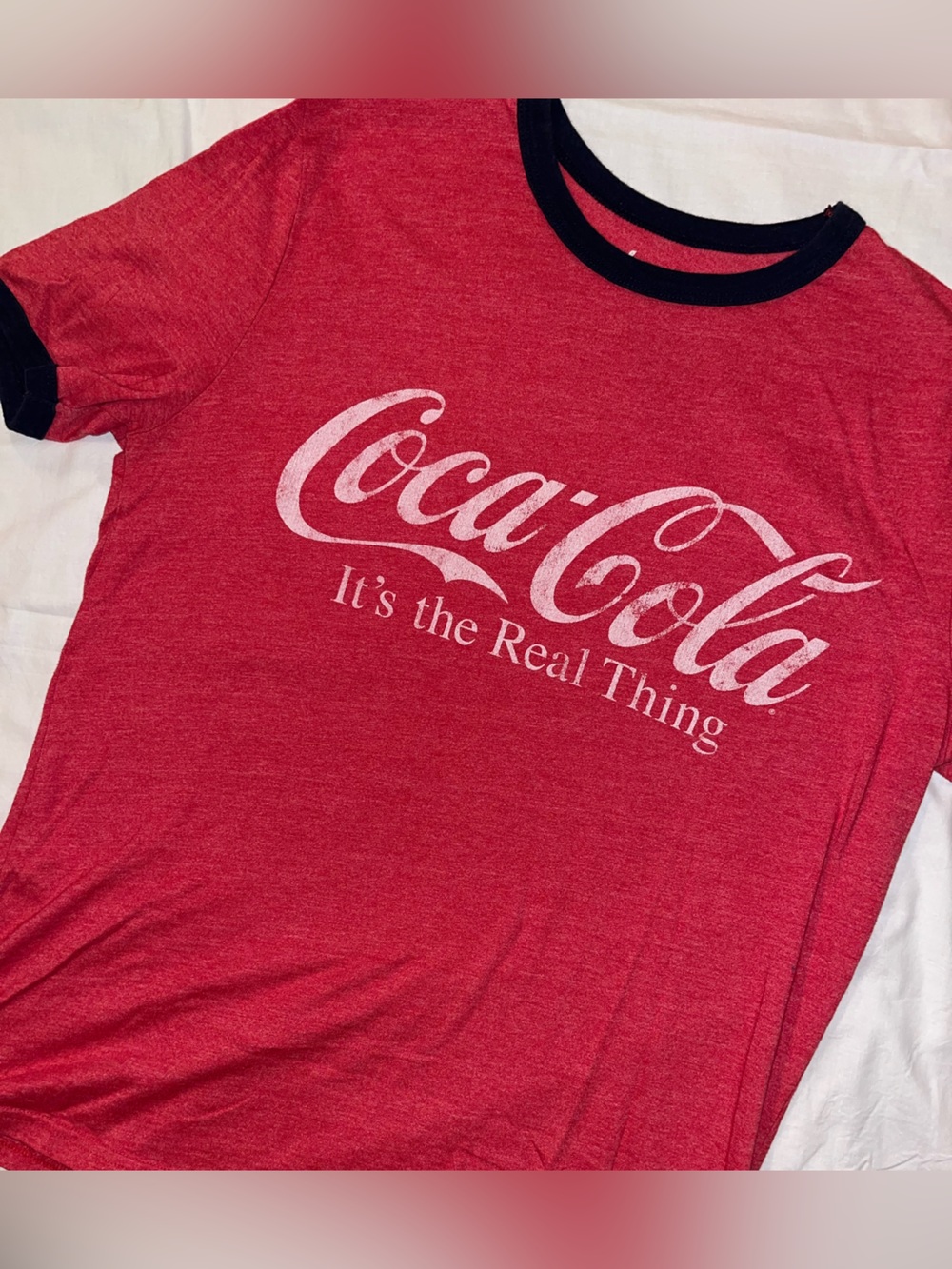 Coca-Cola Red Tee with White Script Logo